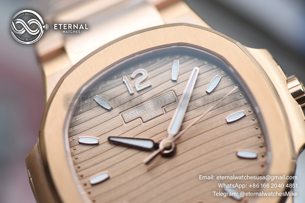PATEK PHILIPPE - SUPER CLONE Nautilus Ladies 7118 35mm RG/RG Gold Dial DDF DD330
