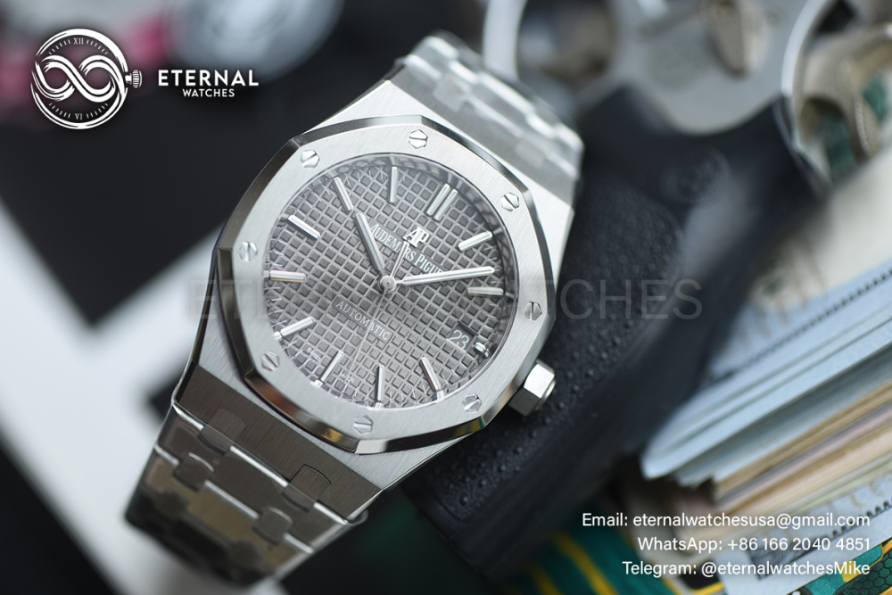 AUDEMARS PIGUET - SUPER CLONE Royal Oak 15450 SS/SS Grey/Stk ZF SA3120