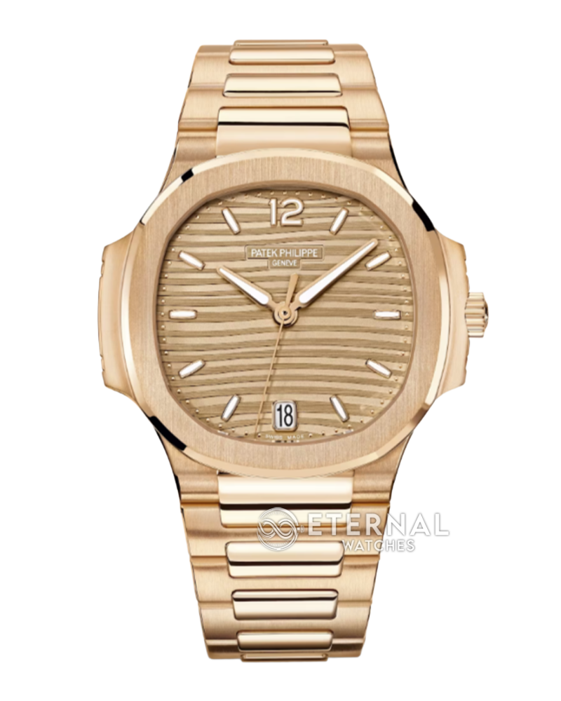 PATEK PHILIPPE - SUPER CLONE Nautilus Ladies 7118 35mm RG/RG Gold Dial DDF DD330