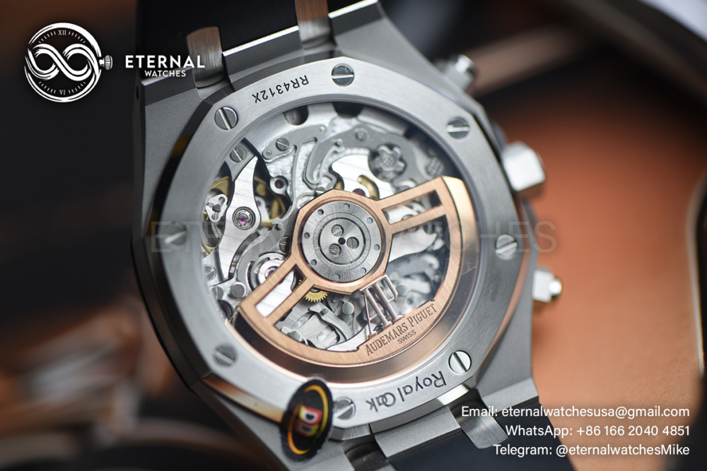 AUDEMARS PIGUET - SUPER CLONE Royal Oak Chronograph 26240ST 41mm SS/RU Black Dial DDF DD4401