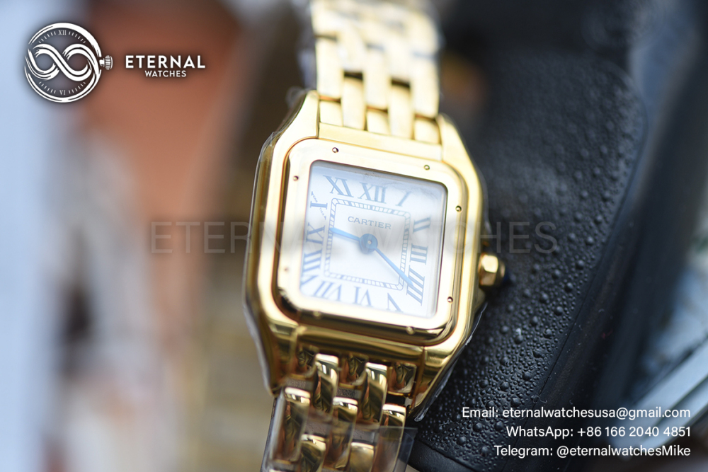 CARTIER - Panthere De Cartier Ladies 27mm YG/YG White Dial