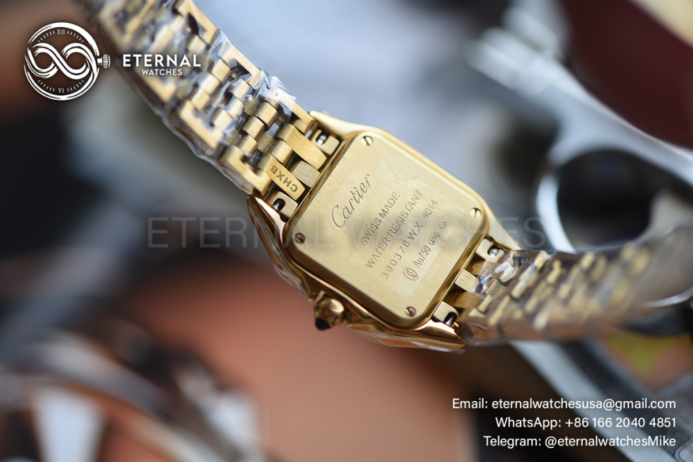 CARTIER - Panthere De Cartier Ladies 27mm YG/YG White Dial