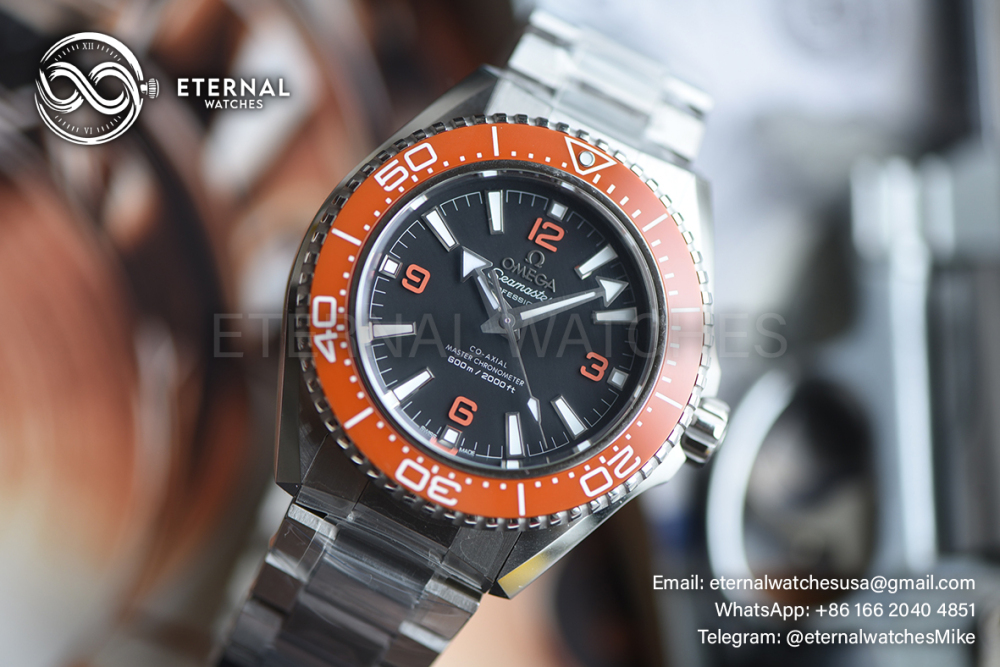 OMEGA - SUPER CLONE Planet Ocean 600m 42m SS/SS Black Dial Orange Bezel VSF VS8912
