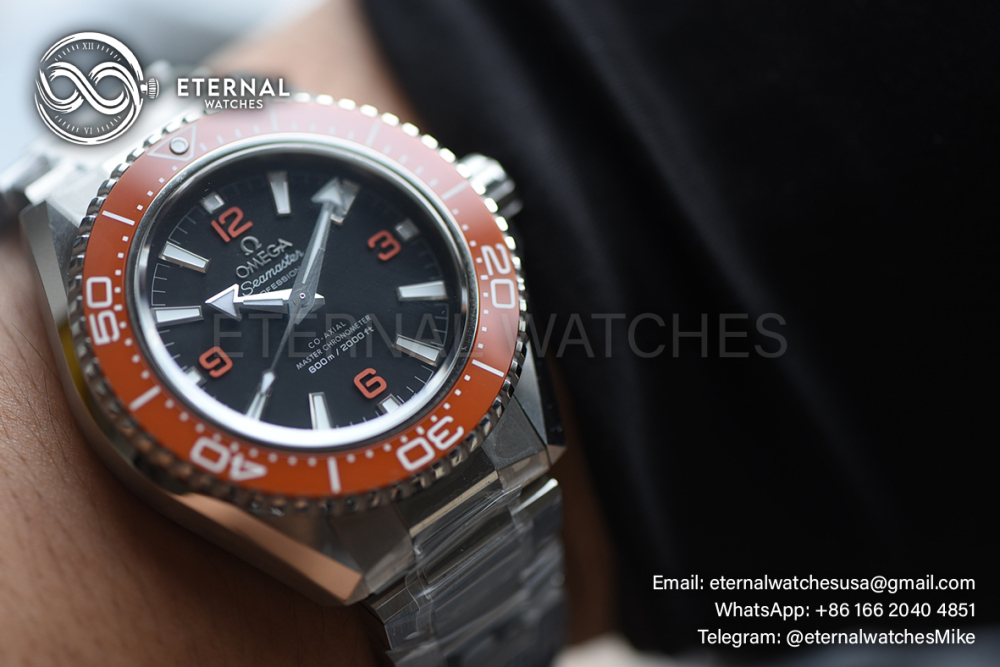 OMEGA - SUPER CLONE Planet Ocean 600m 42m SS/SS Black Dial Orange Bezel VSF VS8912