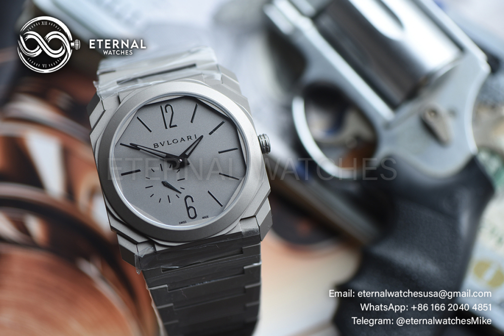 BULGARI - OCTO Finissimo 40mm TI/TI Grey dial BVF A138