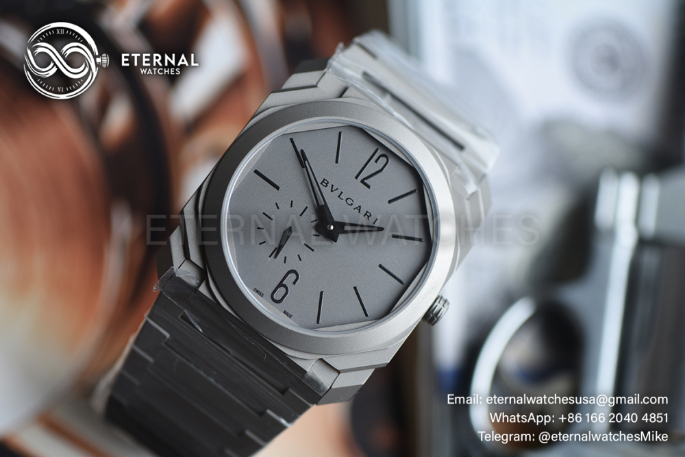 BULGARI - OCTO Finissimo 40mm TI/TI Grey dial BVF A138