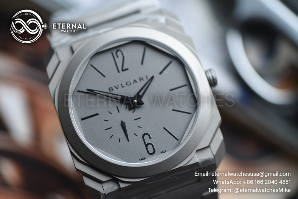 BULGARI - OCTO Finissimo 40mm TI/TI Grey dial BVF A138