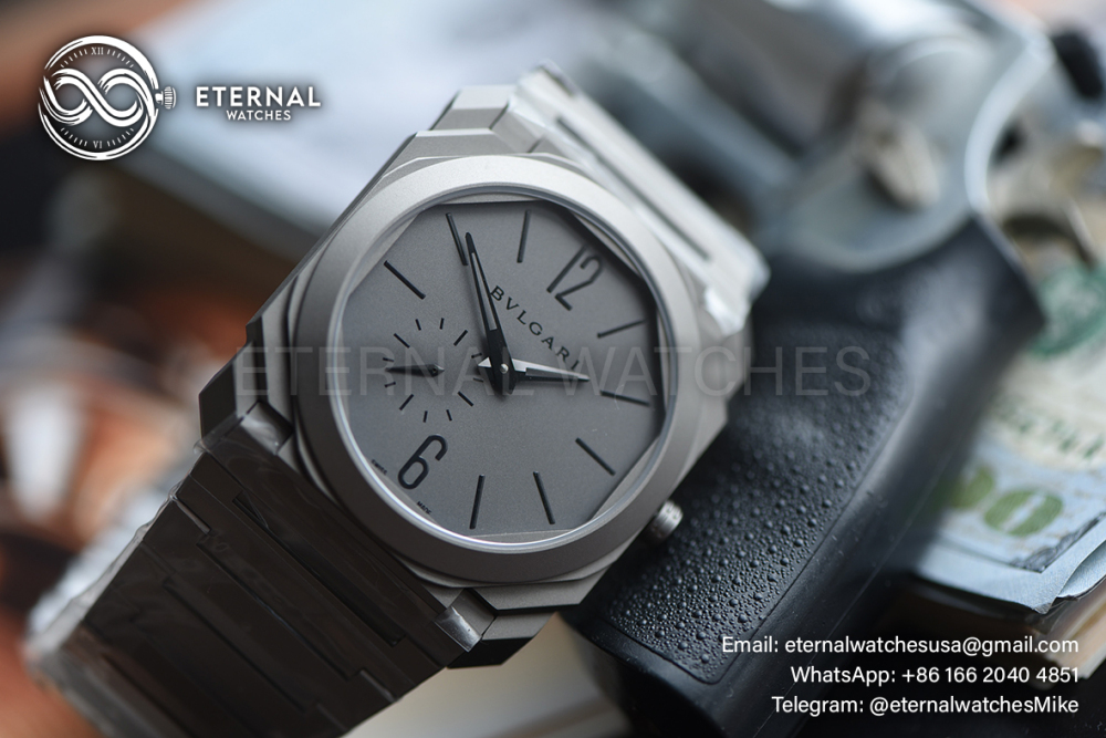 BULGARI - OCTO Finissimo 40mm TI/TI Grey dial BVF A138