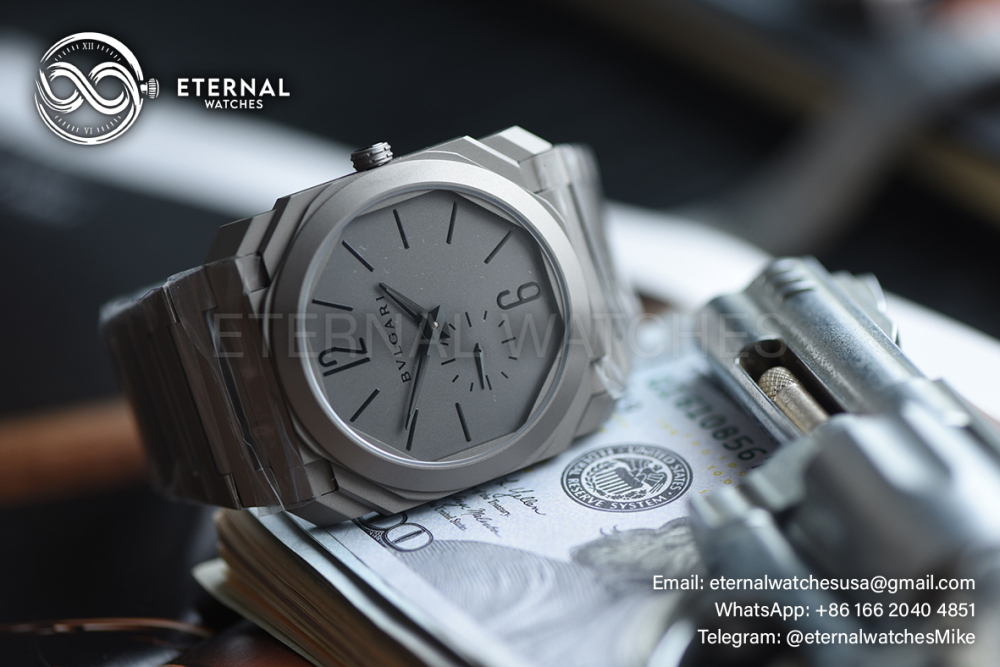 BULGARI - OCTO Finissimo 40mm TI/TI Grey dial BVF A138