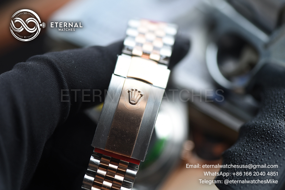 ROLEX - SUPER CLONE DateJust 126331 41mm RG/RMN Wimbledon Dial V2 VSF 3235 (Weight Adjusted, Free Sprung)