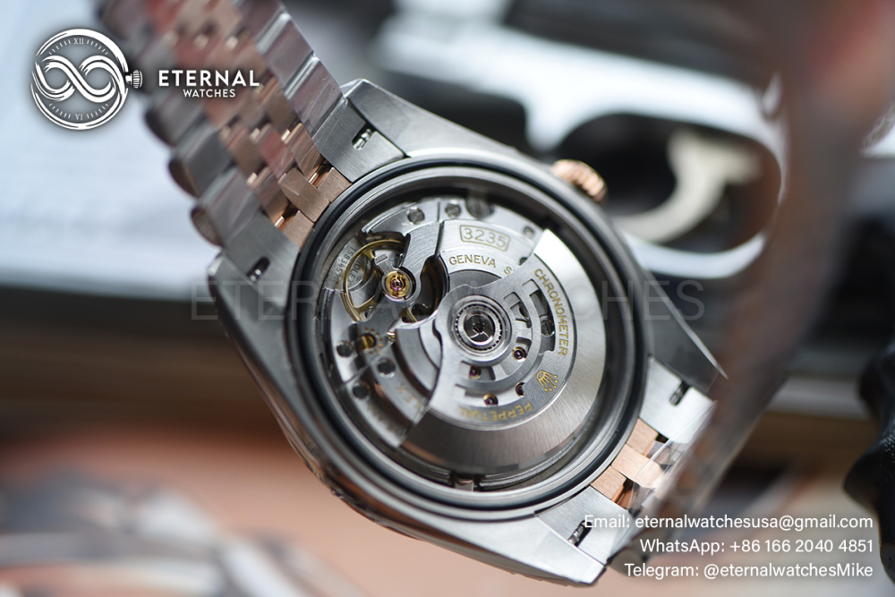 ROLEX - SUPER CLONE DateJust 126331 41mm RG/RMN Wimbledon Dial V2 VSF 3235 (Weight Adjusted, Free Sprung)