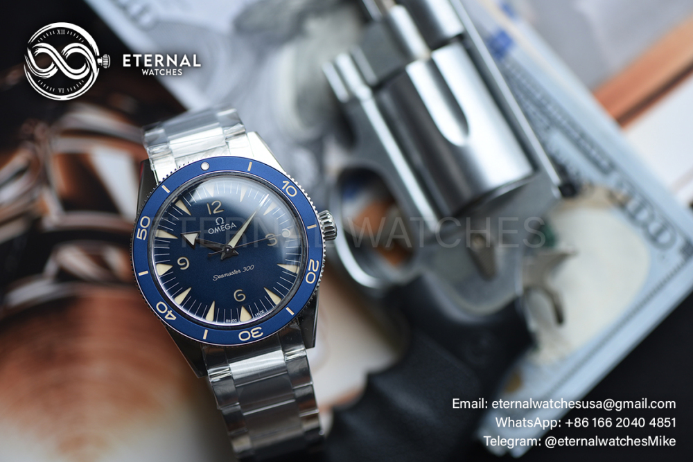 OMEGA - SUPER CLONE Seamaster 300 Heritage 41mm SS/SS Blue Dial VS8912