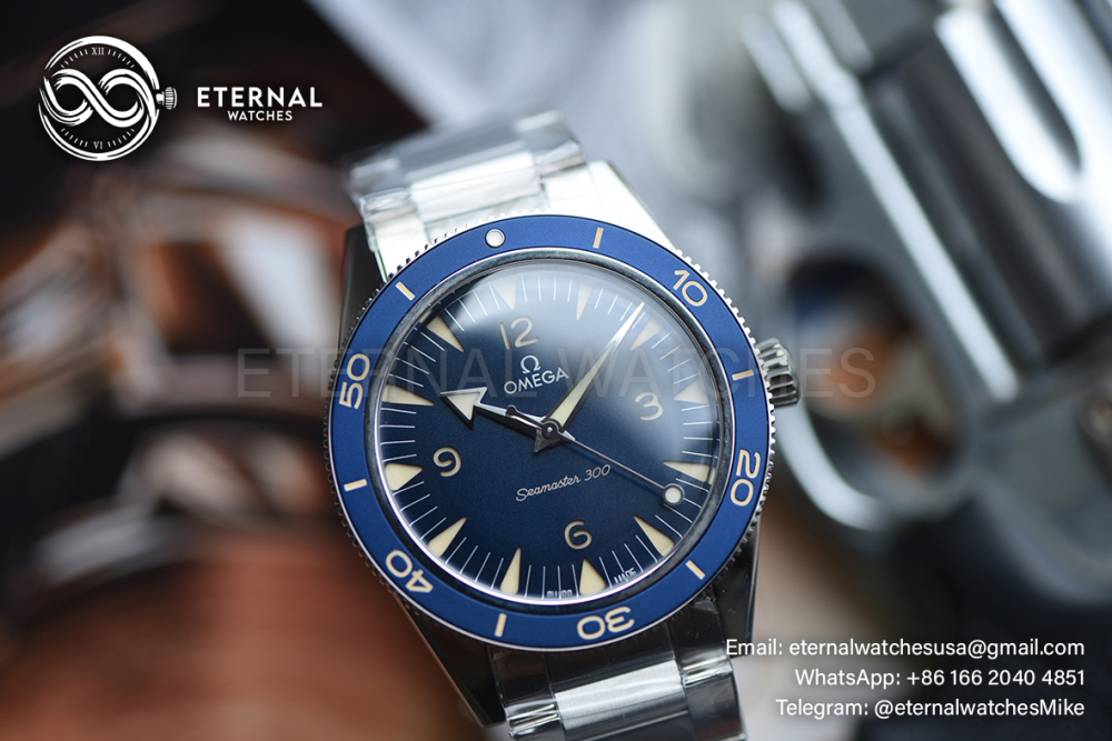 OMEGA - SUPER CLONE Seamaster 300 Heritage 41mm SS/SS Blue Dial VS8912