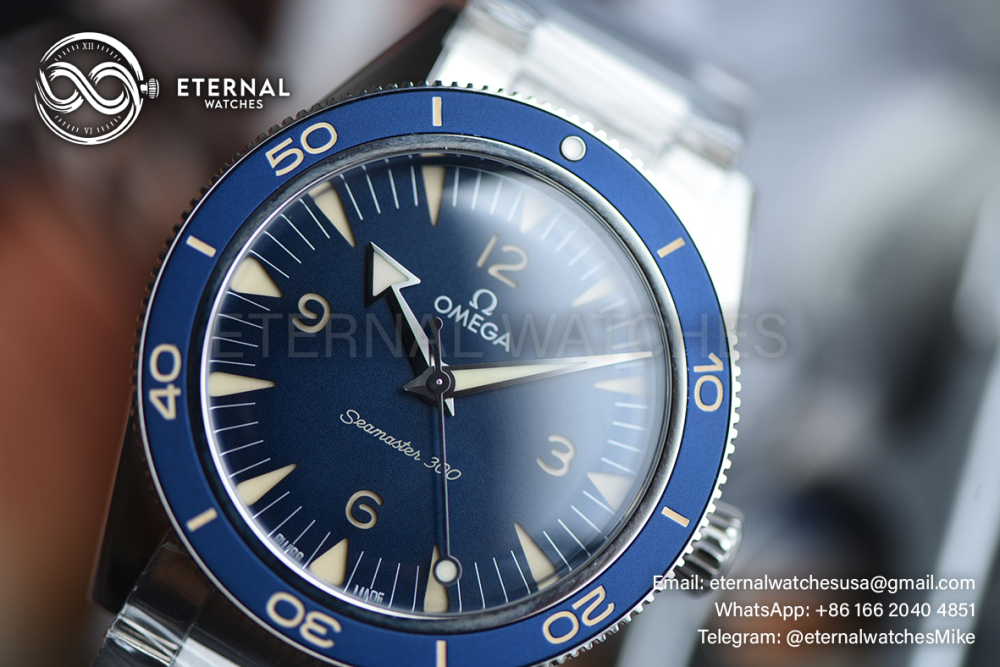 OMEGA - SUPER CLONE Seamaster 300 Heritage 41mm SS/SS Blue Dial VS8912