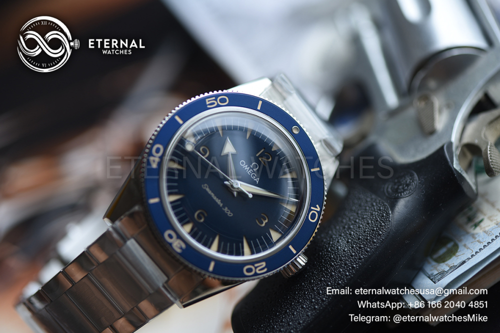 OMEGA - SUPER CLONE Seamaster 300 Heritage 41mm SS/SS Blue Dial VS8912