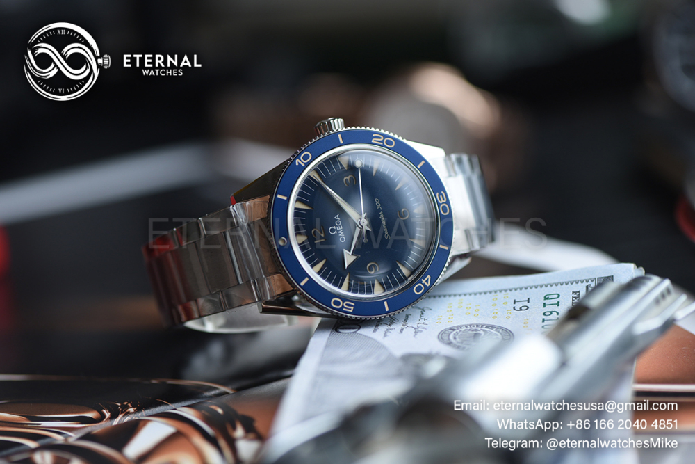 OMEGA - SUPER CLONE Seamaster 300 Heritage 41mm SS/SS Blue Dial VS8912