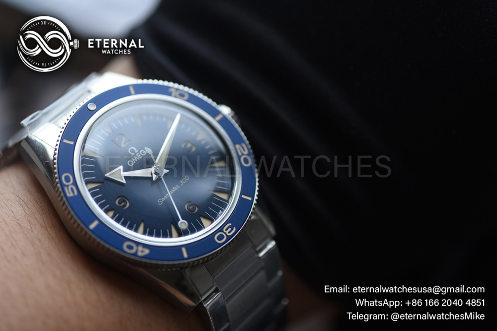 OMEGA - SUPER CLONE Seamaster 300 Heritage 41mm SS/SS Blue Dial VS8912