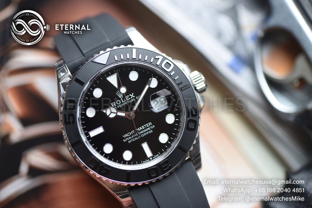 ROLEX - SUPER CLONE Yacht-Master 226659 42mm SS/RU Black/Dot V3 VSF DD3235 (Weight Adjusted)