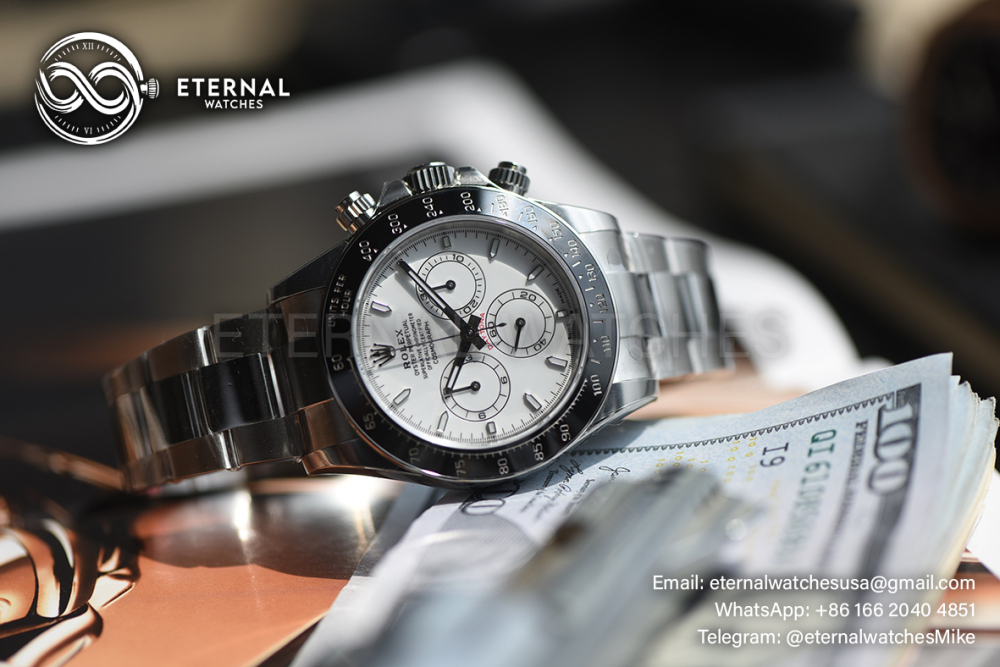ROLEX - SUPER CLONE 2026 Daytona 126502 Platinum Rolesium Enamel Dial VSF V2 DD4131 (Free Sprung)