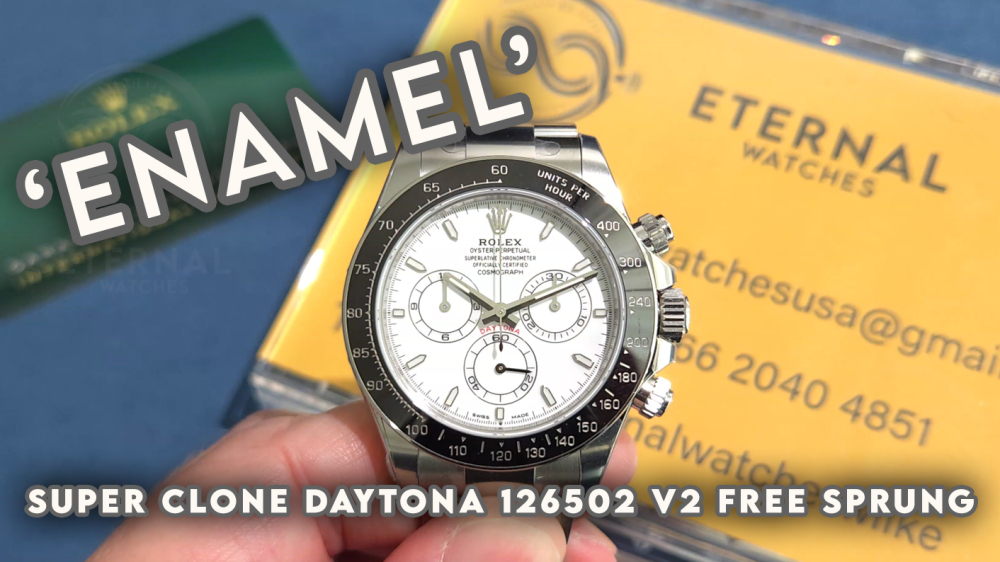 ROLEX - SUPER CLONE 2026 Daytona 126502 Platinum Rolesium Enamel Dial VSF V2 DD4131 (Free Sprung)