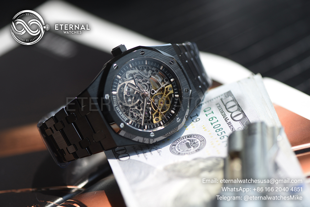AUDEMARS PIGUET - SUPER CLONE Royal Oak 15416CE 41mm Cer/Cer Skeleton Dial THBF V2 SH3132