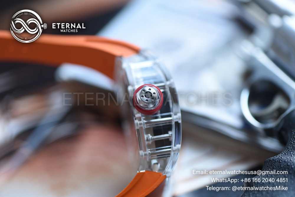 RICHARD MILLE - SUPER CLONE RM27-02 Skeleton Dial on Orange Rubber Strap RMF Tourbillon
