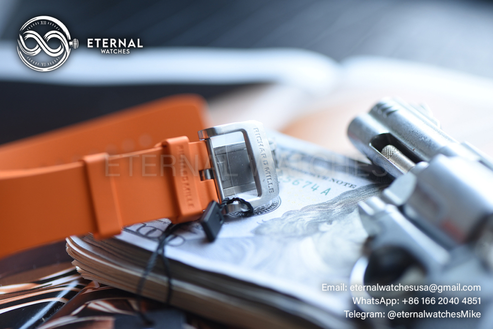 RICHARD MILLE - SUPER CLONE RM27-02 Skeleton Dial on Orange Rubber Strap RMF Tourbillon