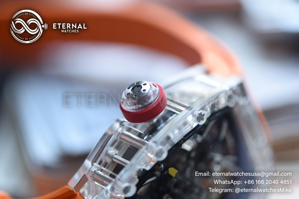 RICHARD MILLE - SUPER CLONE RM27-02 Skeleton Dial on Orange Rubber Strap RMF Tourbillon