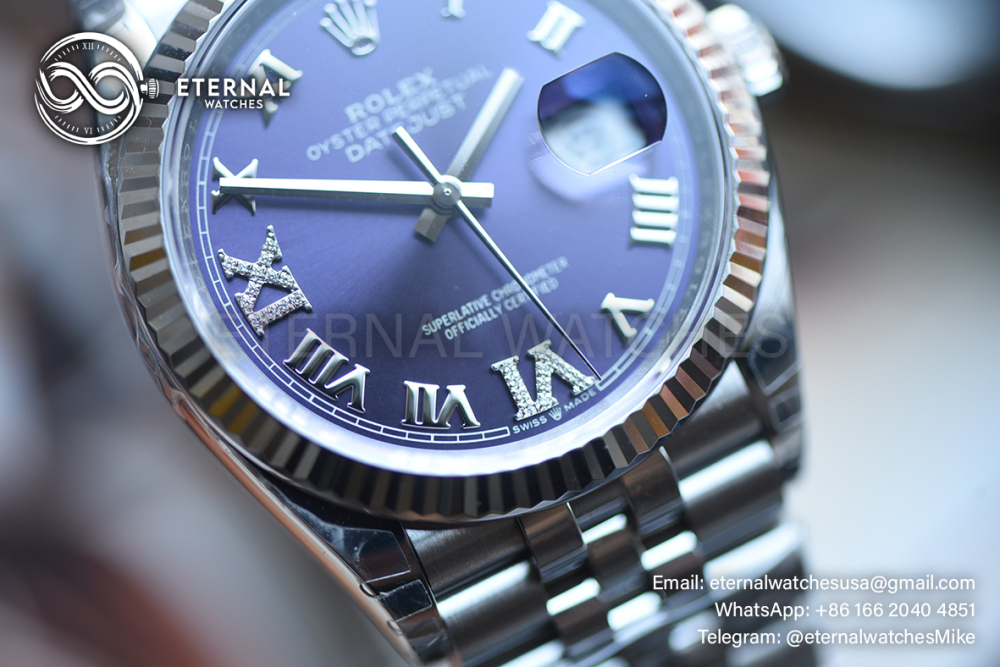 ROLEX - SUPER CLONE DateJust 126234 36mm SS/STK Purple Dial Fluted V2 VSF 3235 (2026 - Weight Adjusted)