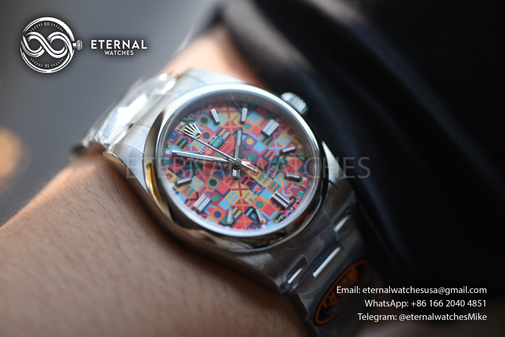ROLEX - SUPER CLONE Oyster Perpetual 126000 41mm SS/SS Celebration Dial QF JH3230 (Free Sprung)