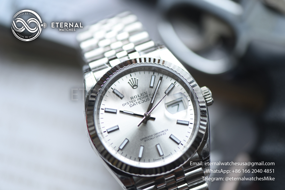 ROLEX - SUPER CLONE DateJust 126334 41mm SS/STK Silver Dial V2 VSF 3235