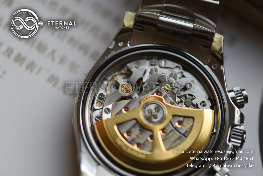 ROLEX - Super Clone Cosmograph Daytona 126506 40mm SS/SS Ice-Blue/Diamond VSF DD4131 (Weight Adjusted, Free Sprung)