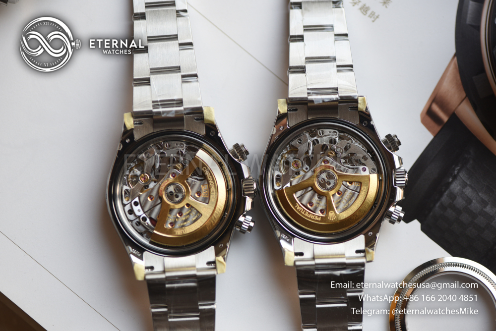 ROLEX - SUPER CLONE Daytona 126506 40mm SS/SS Ice-Blue/Stk VSF V3 DD4131 (Weight Adjusted, Free Sprung)