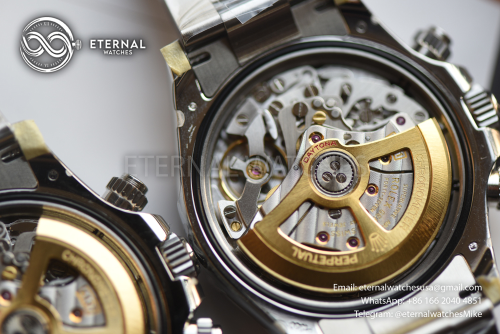 ROLEX - SUPER CLONE Daytona 126506 40mm SS/SS Ice-Blue/Stk VSF V3 DD4131 (Weight Adjusted, Free Sprung)