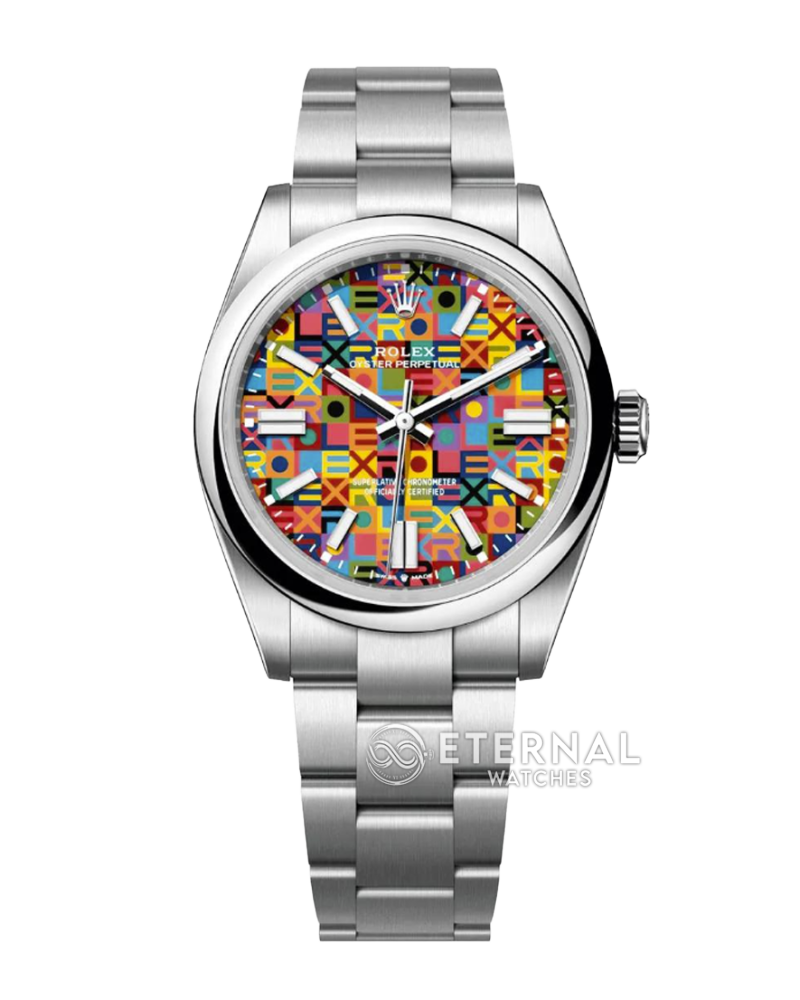 ROLEX - SUPER CLONE Oyster Perpetual 126000 36mm SS/SS Multi-Colored Dial QF JH3230 (Free Sprung)