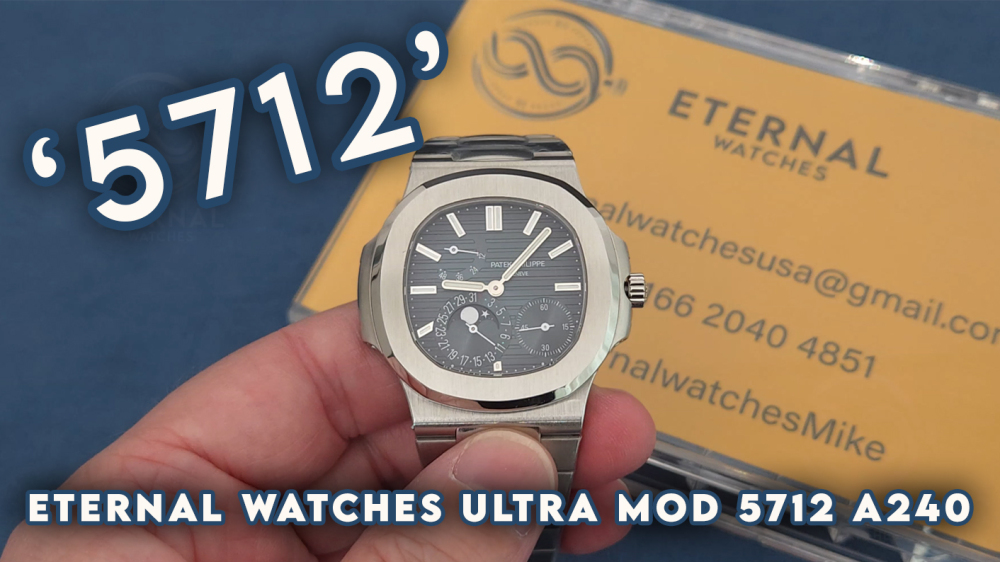 PATEK PHILIPPE - ETERNAL WATCHES ULTRA MOD Nautilus 40mm 5712 SS/SS Blue/Stk A240