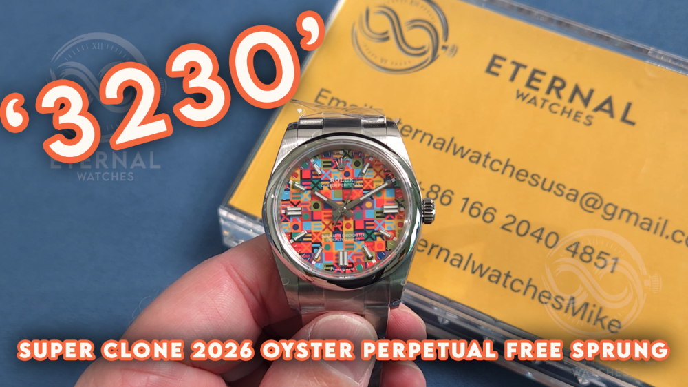 ROLEX - SUPER CLONE Oyster Perpetual 126000 36mm SS/SS Multi-Colored Dial QF JH3230 (Free Sprung)