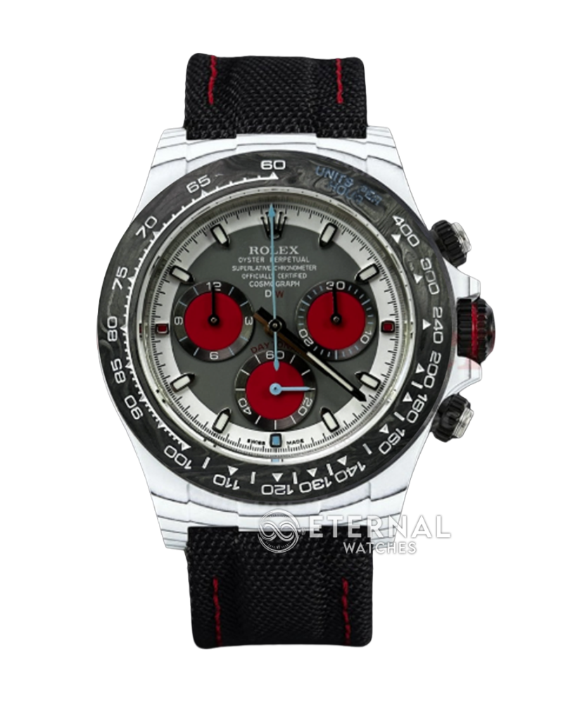 ROLEX - SUPER CLONE Daytona DIW 40mm White Carbon Grey Dial DD4130