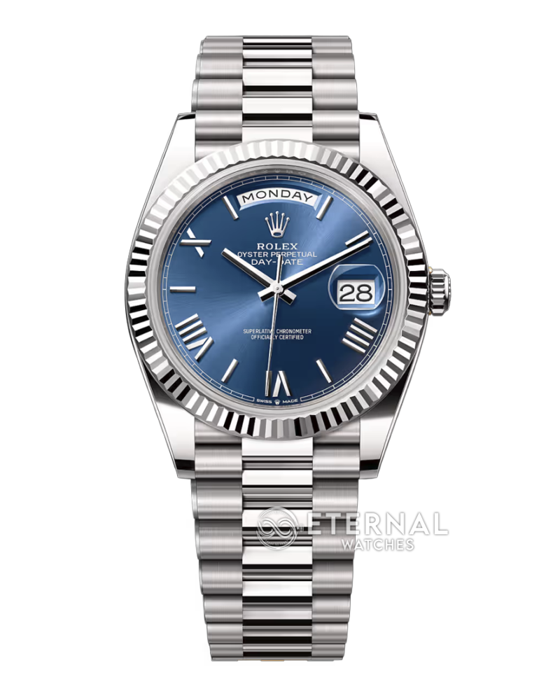 ROLEX - SUPER CLONE DayDate 228239 40mm SS/SS Blue/Rmn V2 VSF DD3255 (Weight Adjusted)