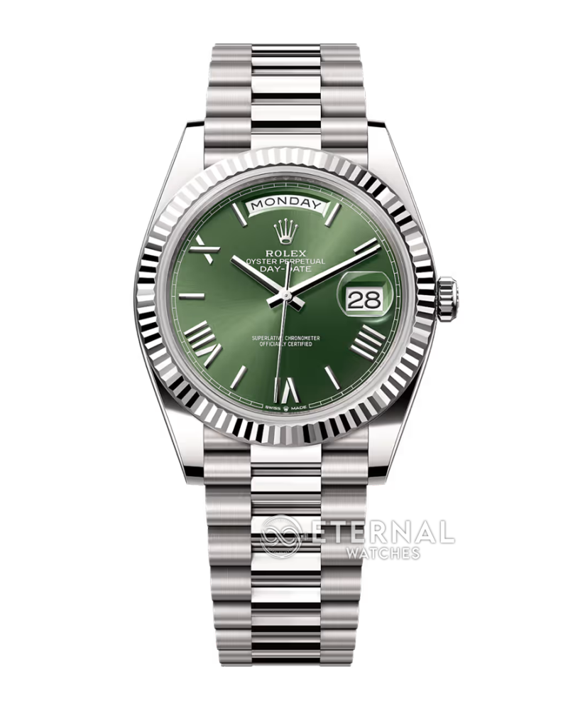 ROLEX - SUPER CLONE DayDate 228236 40mm SS/SS Black/Rmn VSF V2 DD3255 (Weight Adjusted)