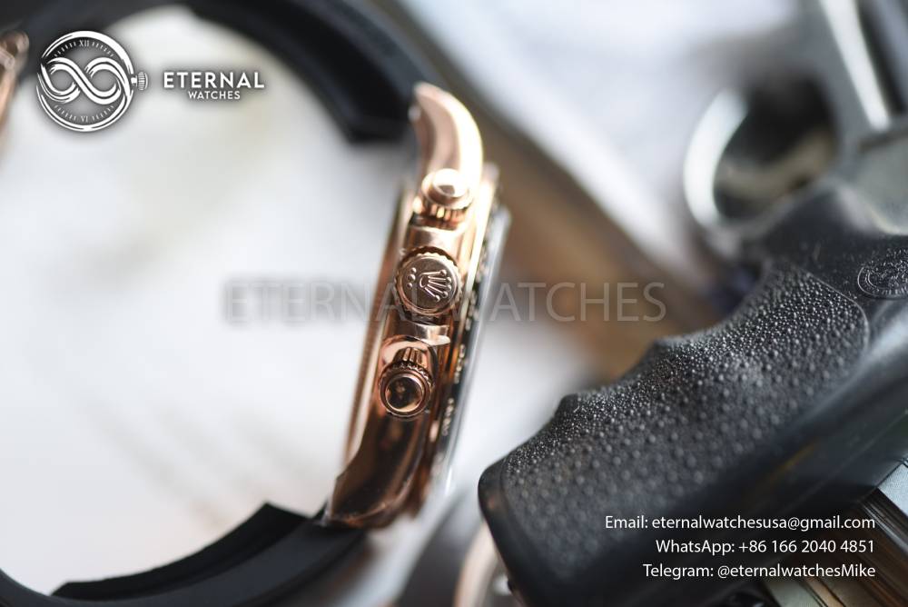 ROLEX - SUPER CLONE Cosmograph Daytona 126518 40mm RG/RU Chocolate RCF DD4131 (Weight Adjusted)
