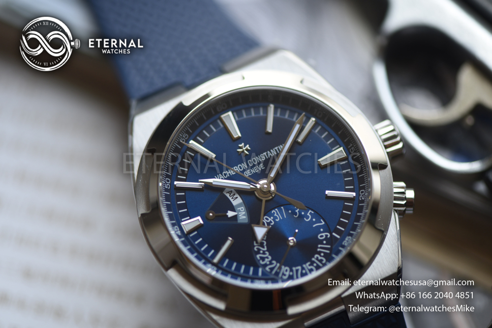 VACHERON CONSTANTIN - SUPER CLONE Overseas Dual Time 41mm SS/RU Blue Dial 7920V/210A-B334