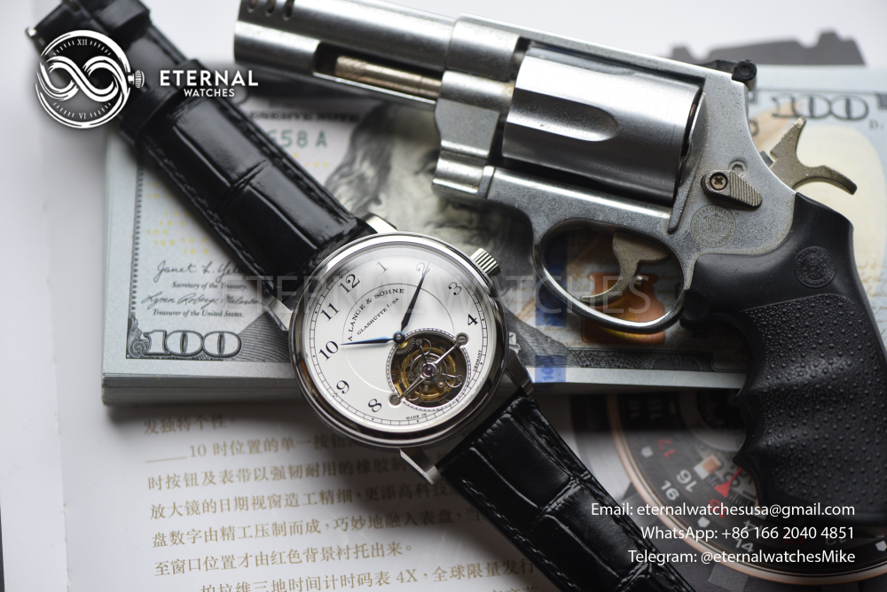 A. LANGE & SOHNE - SUPER CLONE 1815 Tourbillon 39.5mm SS/LE White Dial