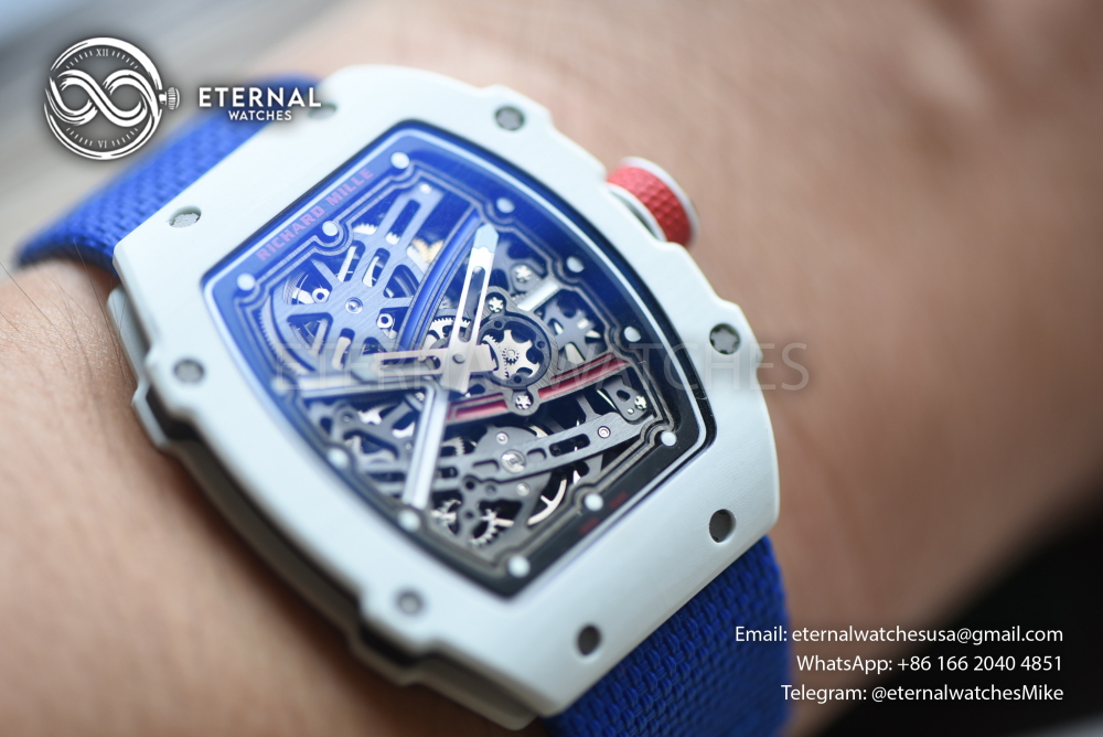 RICHARD MILLE - SUPER CLONE RM67-02 White NTPT Extra Flat RICH PRO CRMA7 (Movement Upgrade)