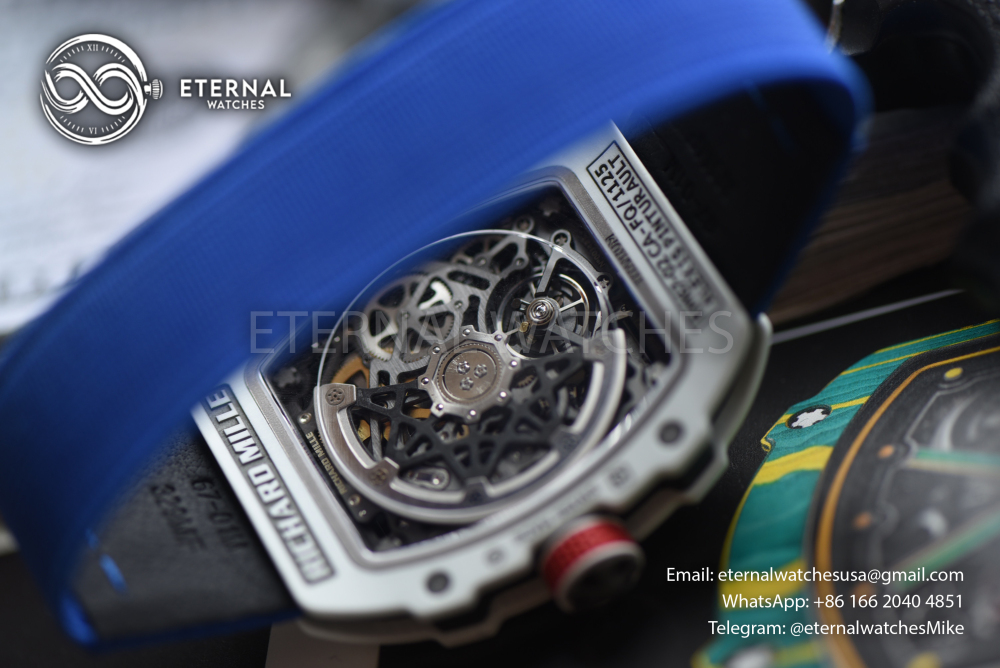 RICHARD MILLE - SUPER CLONE RM67-02 White NTPT Extra Flat RICH PRO CRMA7 (Movement Upgrade)