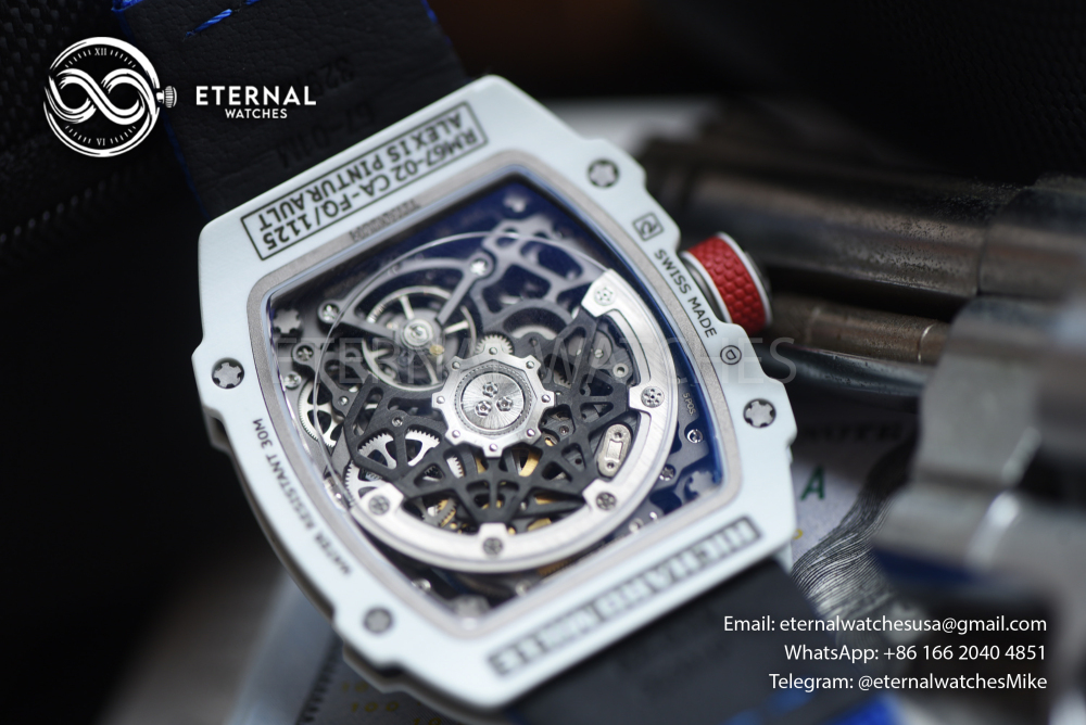 RICHARD MILLE - SUPER CLONE RM67-02 White NTPT Extra Flat RICH PRO CRMA7 (Movement Upgrade)