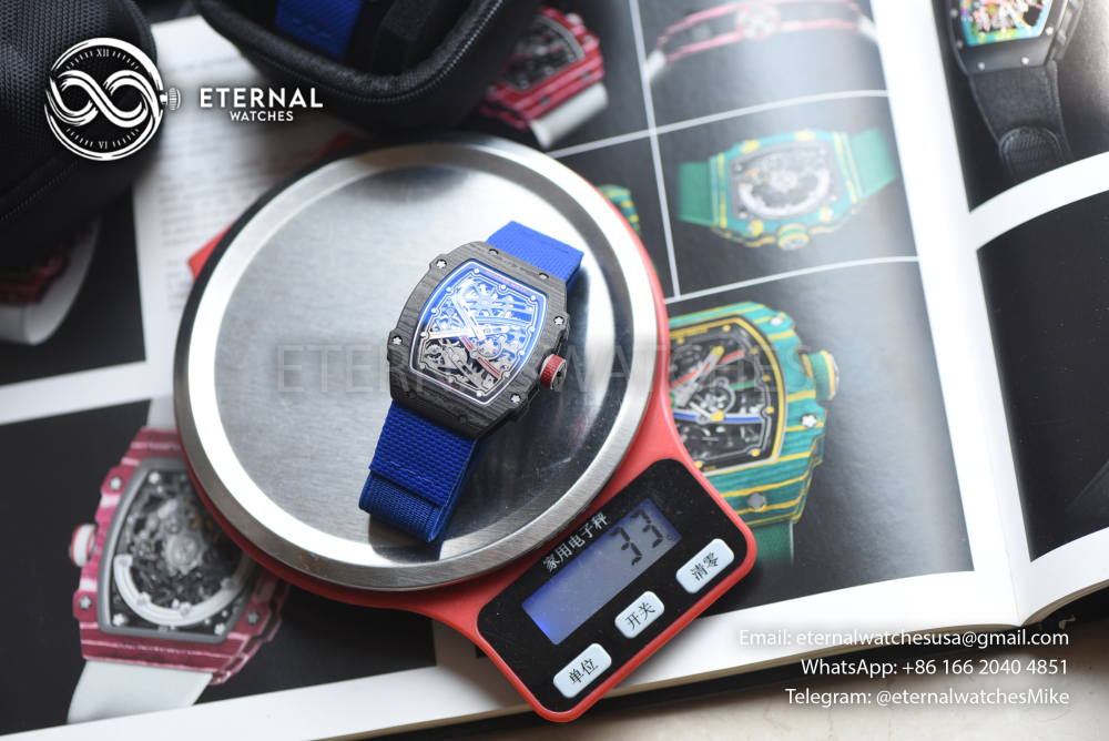 RICHARD MILLE - SUPER CLONE RM67-02 Black NTPT Extra Flat RICH PRO CRMA7 (Movement Upgrade)