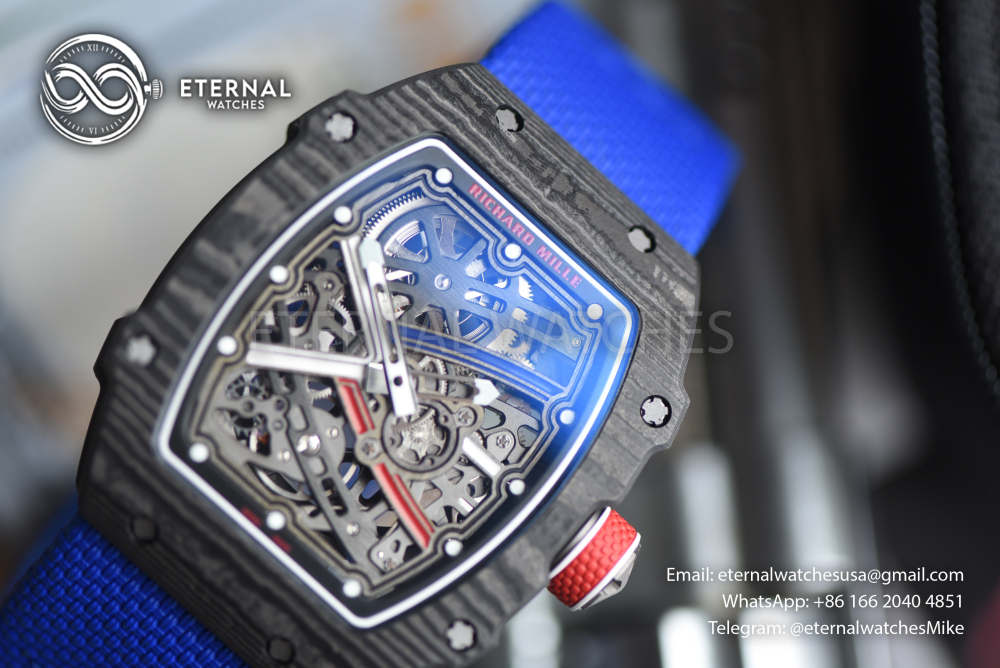 RICHARD MILLE - SUPER CLONE RM67-02 Black NTPT Extra Flat RICH PRO CRMA7 (Movement Upgrade)