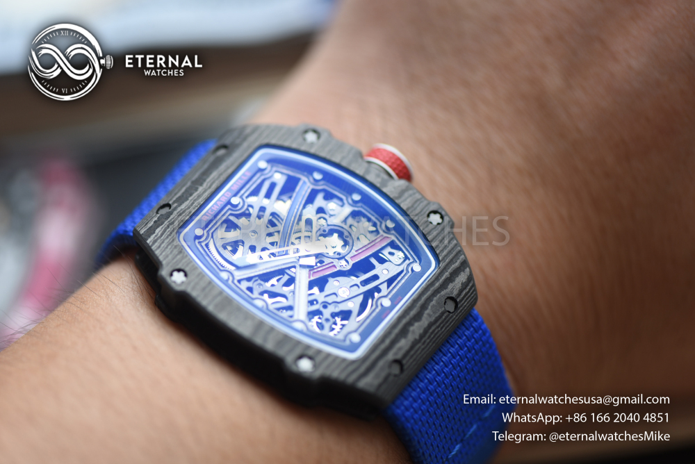 RICHARD MILLE - SUPER CLONE RM67-02 Black NTPT Extra Flat RICH PRO CRMA7 (Movement Upgrade)