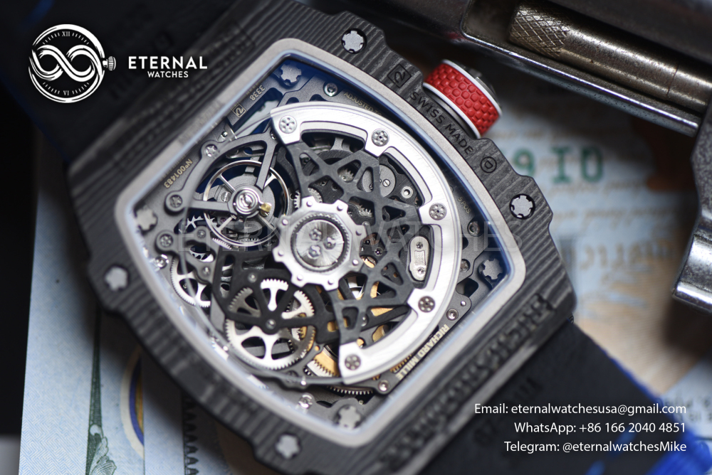 RICHARD MILLE - SUPER CLONE RM67-02 Black NTPT Extra Flat RICH PRO CRMA7 (Movement Upgrade)
